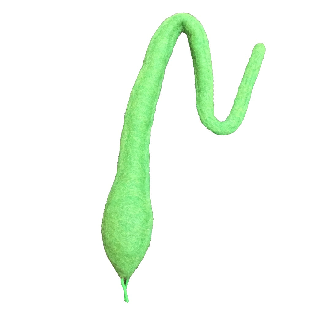 Eco-Friendly Wool Felt Snake Toy Slither into Sustainable Fun for Curious Pets