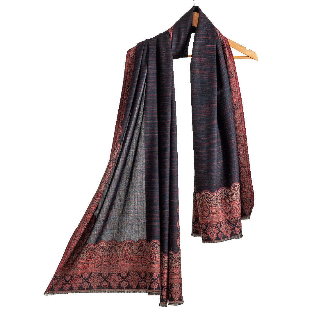 Woolen Stoles & Shawls | Black & Multl | 100x210 CM |