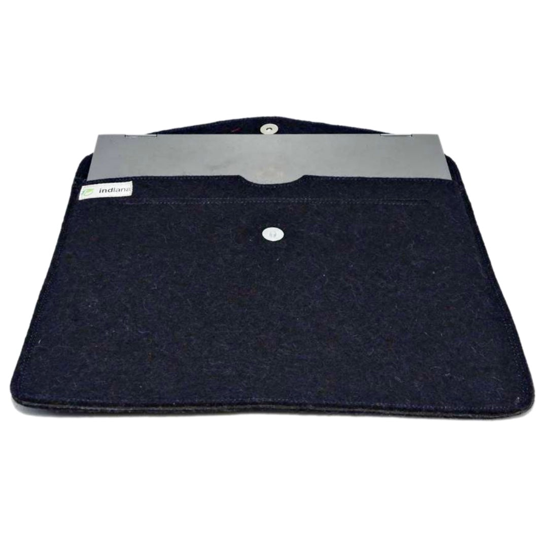 Grey Laptop Sleeves/Cover | 100% Organic Wool - Mojopanda Organic Store