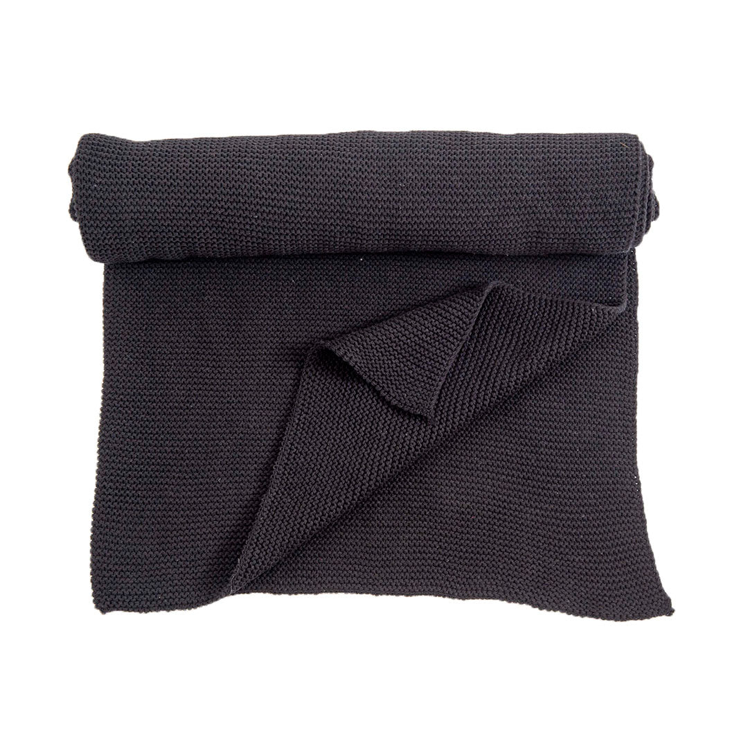 Cotton | Bed Throw | Black