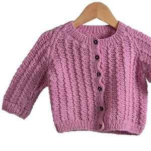 Classic Rose Cardigan for baby Girls | 100% Organic Wool
