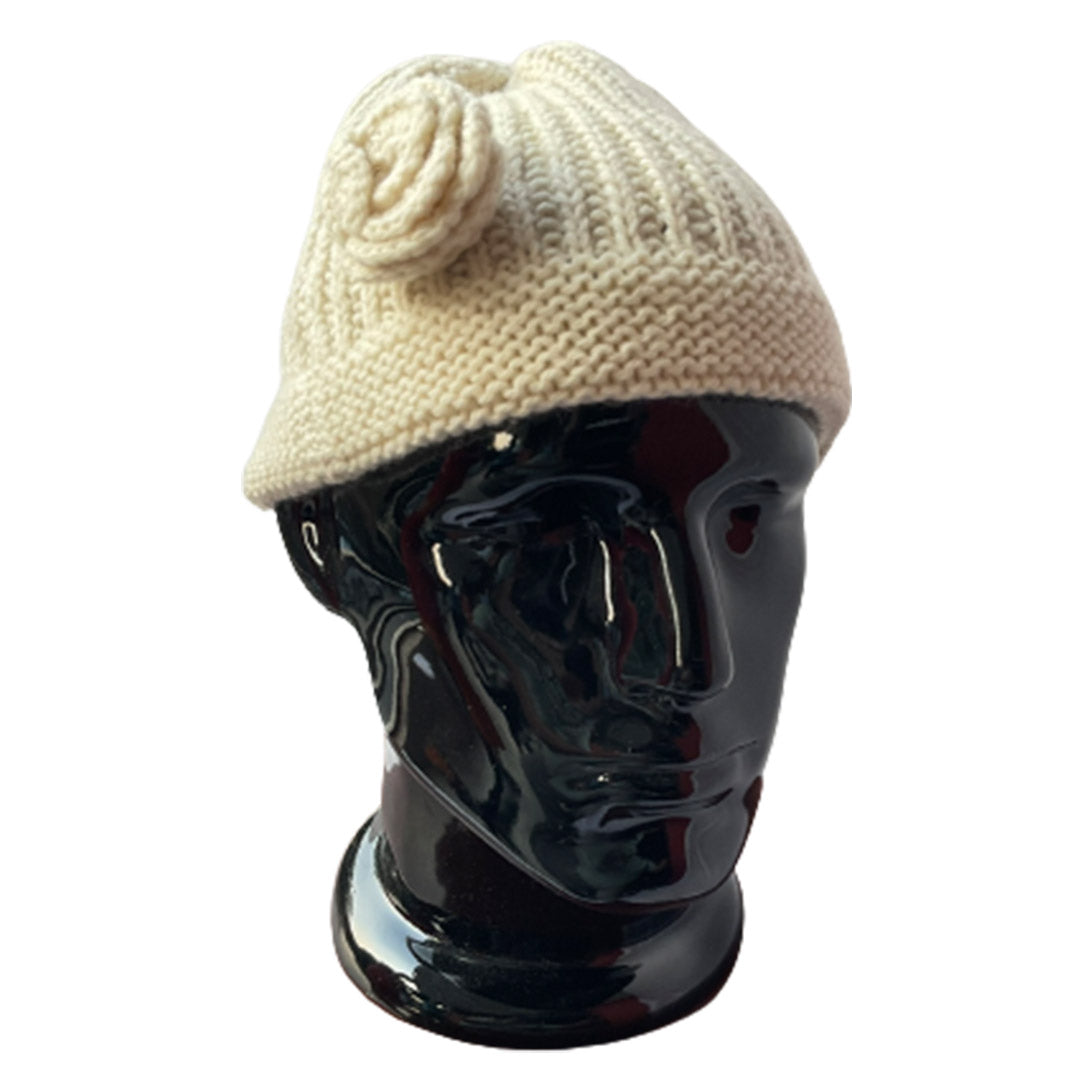 Women Cap | 100% Wool | Cream