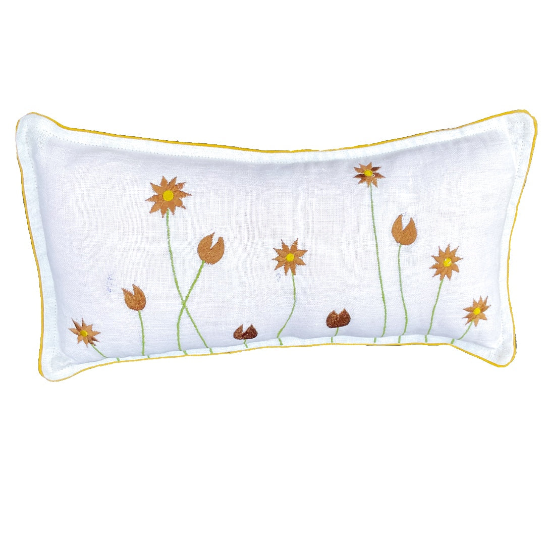 Cushion Cover With Embroidery | 100% hemp fabric