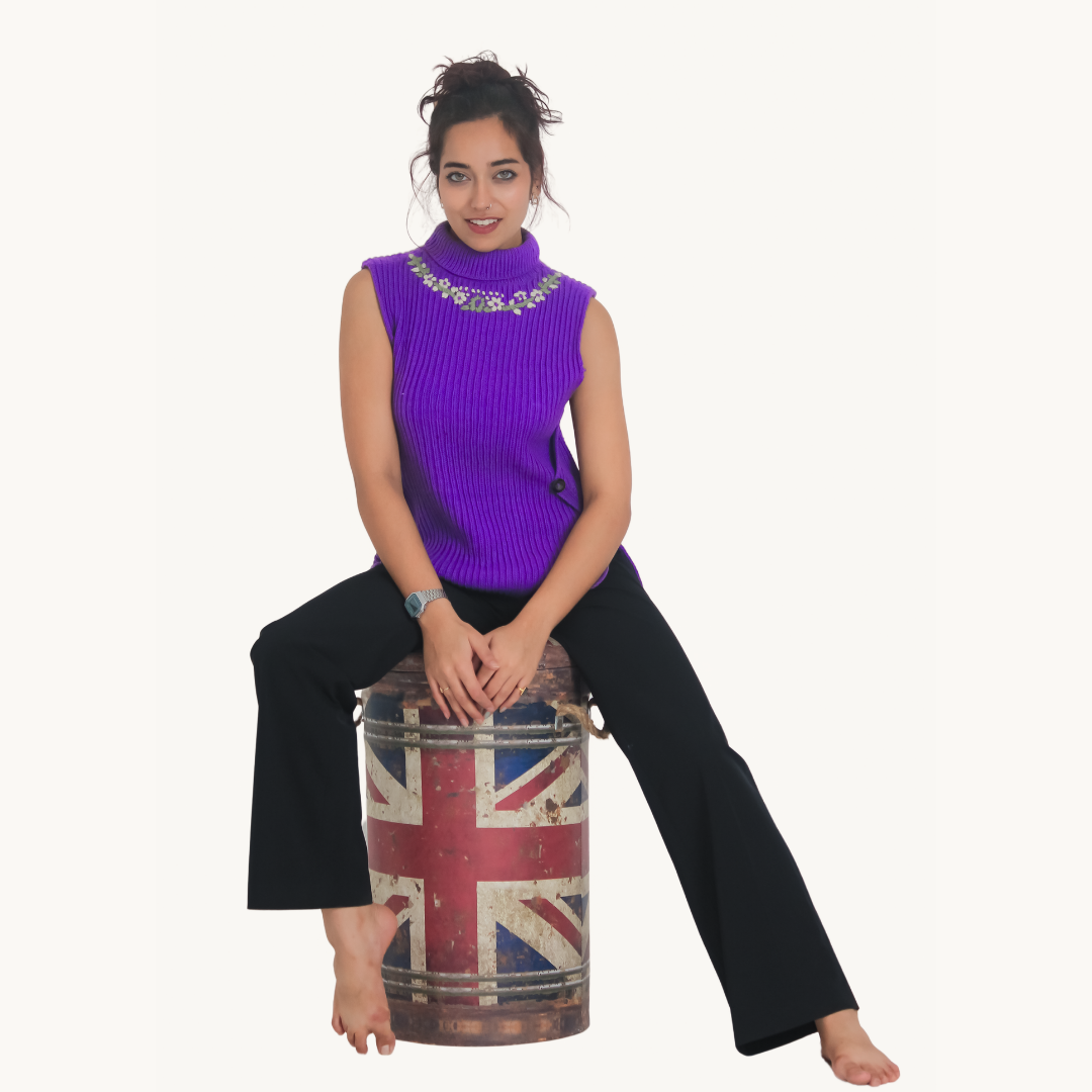 Sakura Woolen Dress – Feminine, Versatile, Handknitted Style