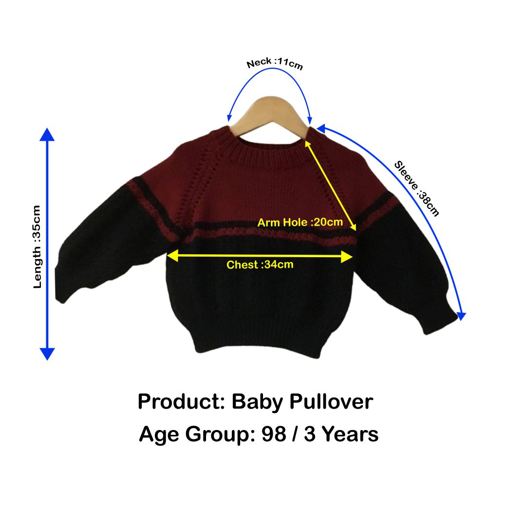 Baby Pullover Red Black