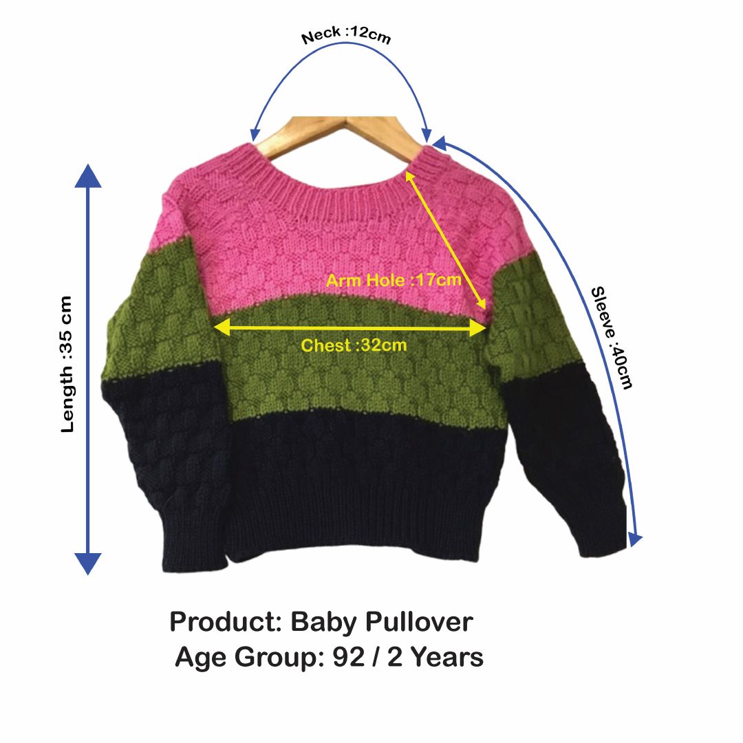 Organic Wool | Pullover | Multi color | Size 2Y - 92
