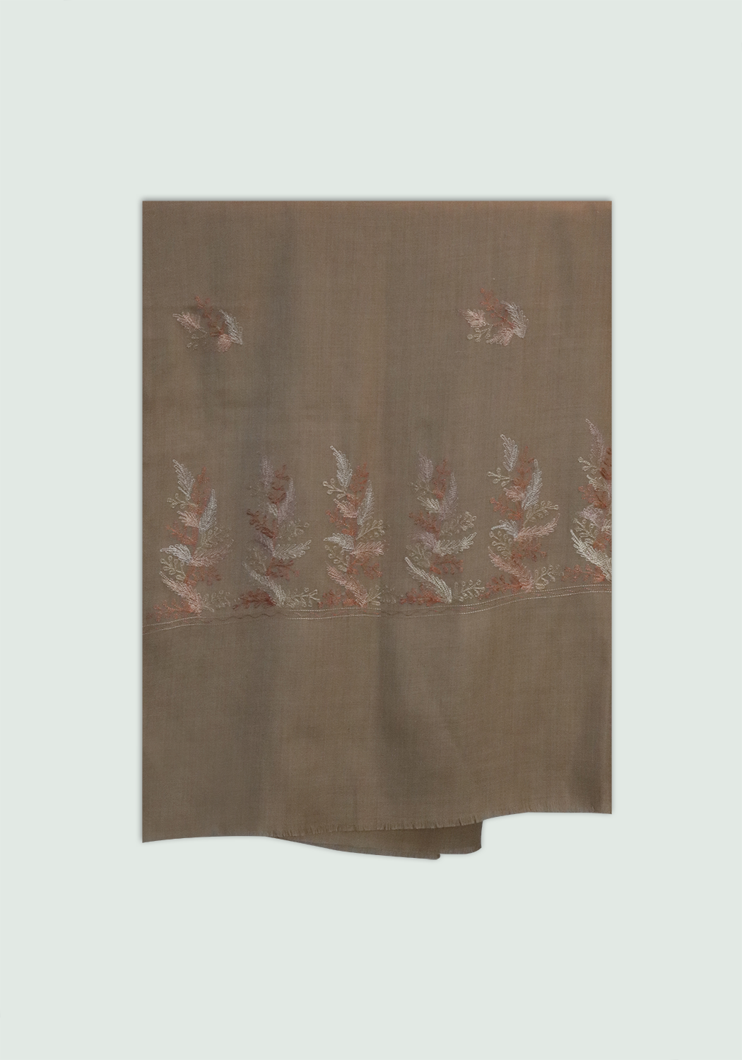 Ash Grey Patterned Odhani | Stoles & Shawls | For Women - Mojopanda Organic Store