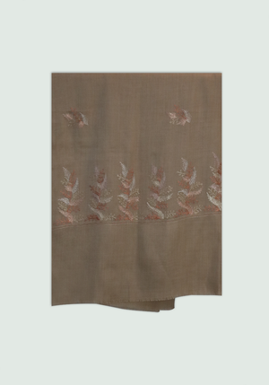 Ash Grey Patterned Odhani | Stoles & Shawls | For Women - Mojopanda Organic Store