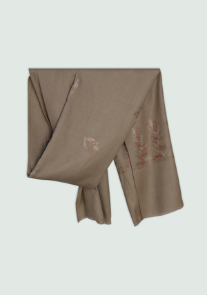 Ash Grey Patterned Odhani | Stoles & Shawls | For Women - Mojopanda Organic Store