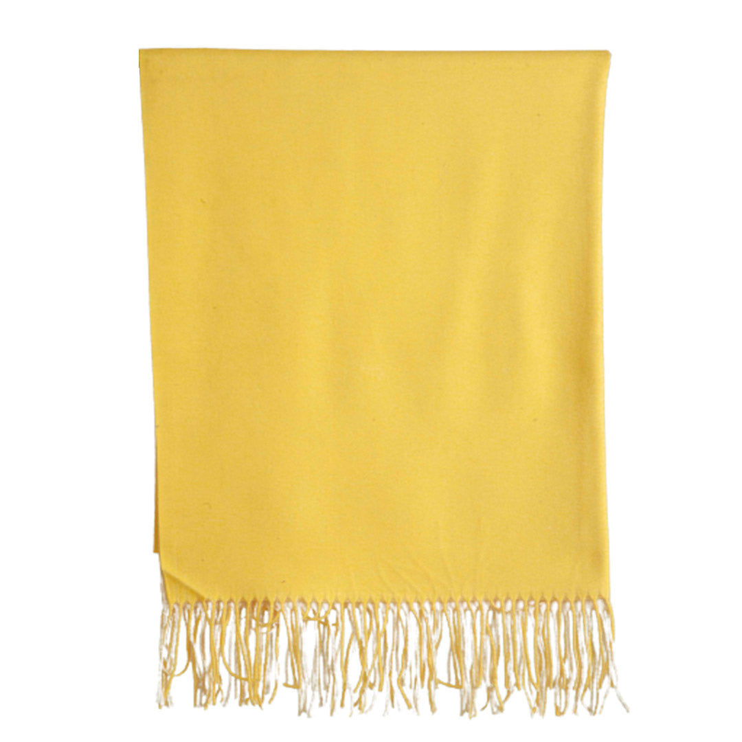 Woolen Reversible Stoles & Shawls |Yellow & Cream | 70x180 CM |