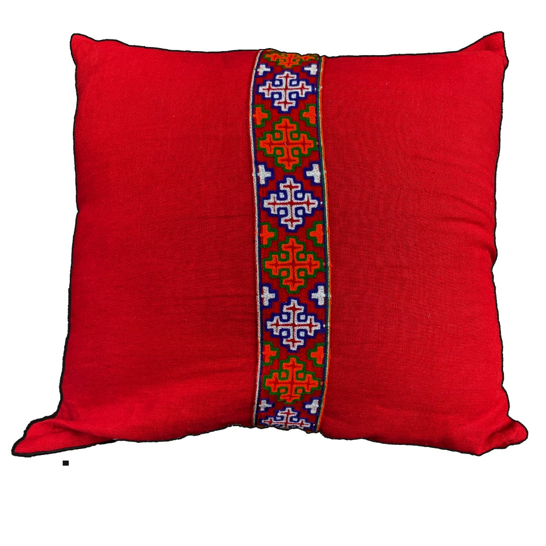 Cushion Cover ! 100% Hemp Himachal fabric with side border