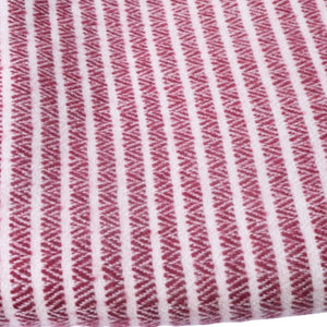 Cotton Bed Throw | White & Maroon