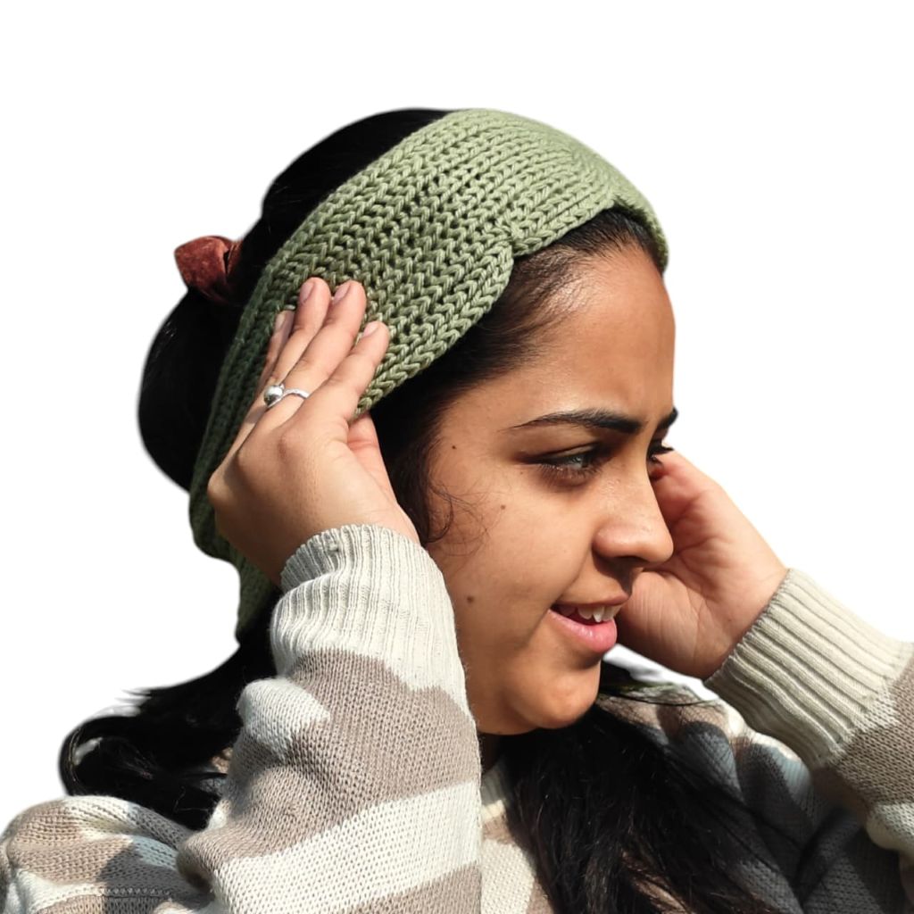 100% Wool Handcrafted headband – Mint |