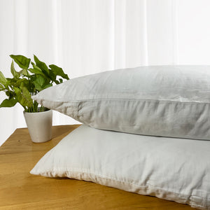 Bamboo Pillow with Wool Infill | Color Queen Off-White Off- White | Material Bamboo Fabric and Wool Infill