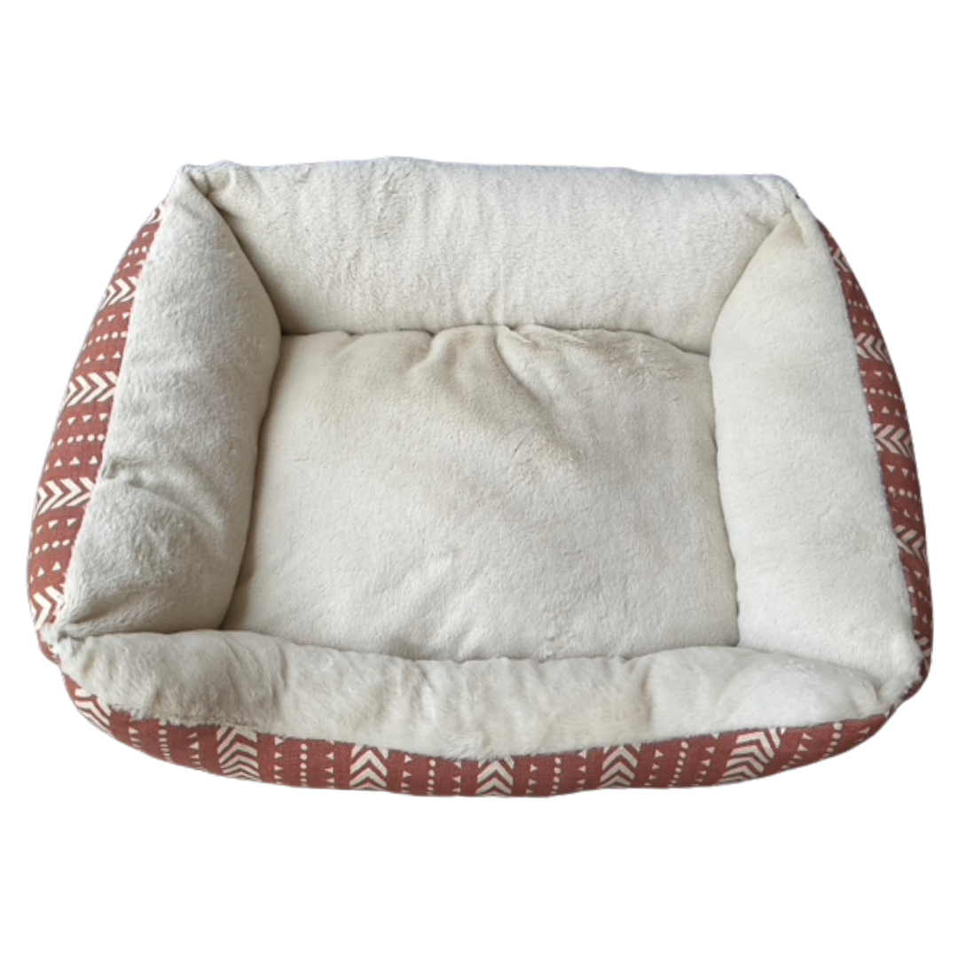 Blush Haven Velvet Lounger Chic Comfort for Your Pet