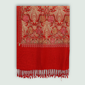 Odhni Floral Motif - Embroidered - Multi color | Stoles & Shawls - Front View