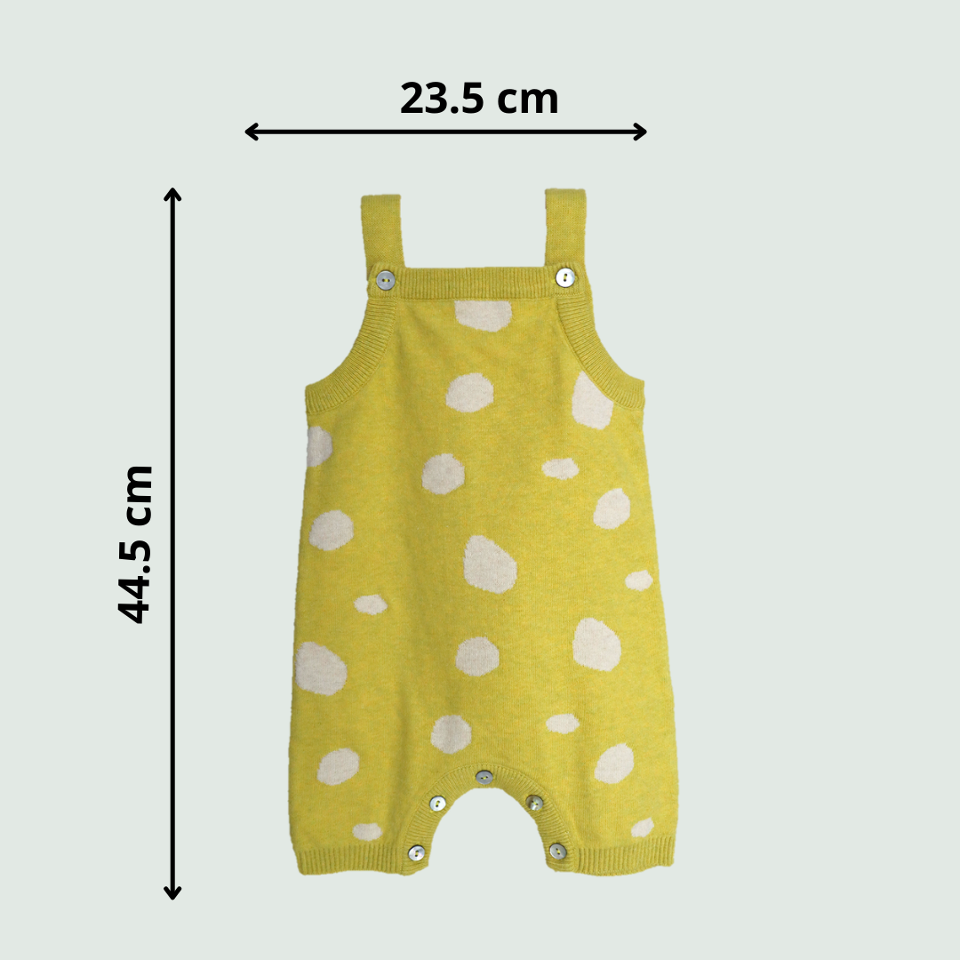 Polka-Baby-Lemon-Romper-Lemon Size chart - 44.5 cm X 23.5 cm