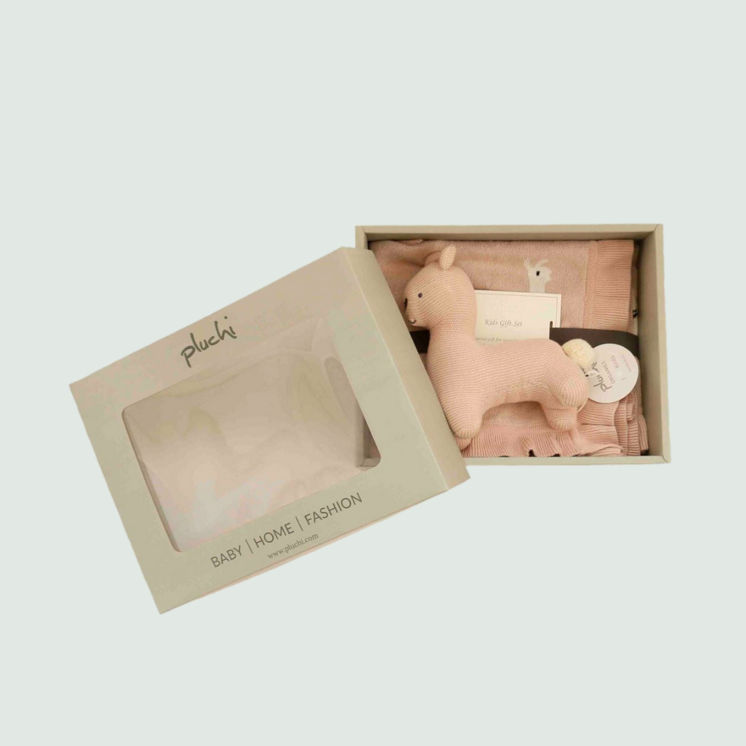 Sweet Llama Hand Knitted Stuffed/Plush/Soft Toy - Full View