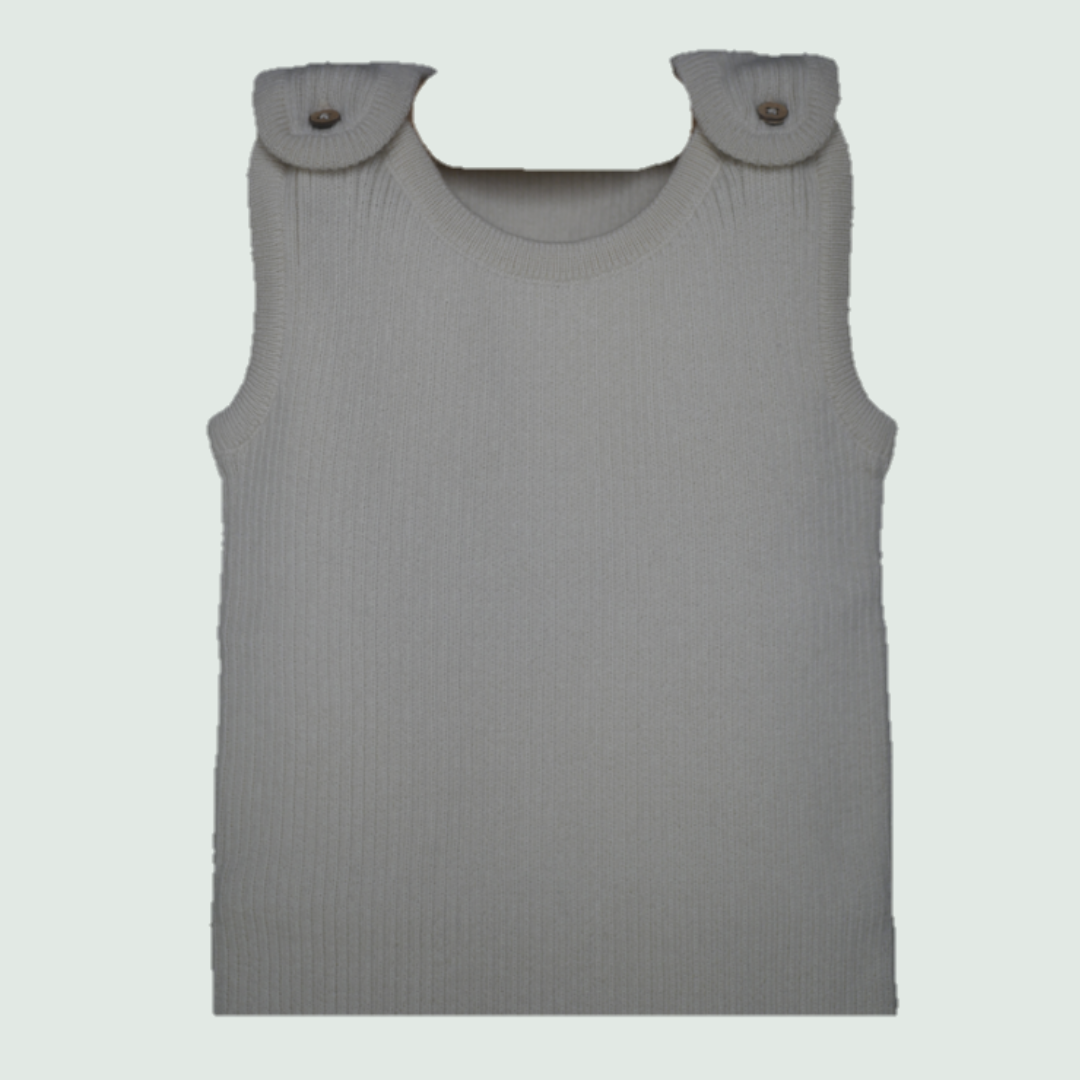 Organic-Cotton-Baby-Romper-Gray