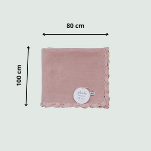 Baby Pink Knitted AC Blanket/Quilt for Baby | 100% Organic Cotton