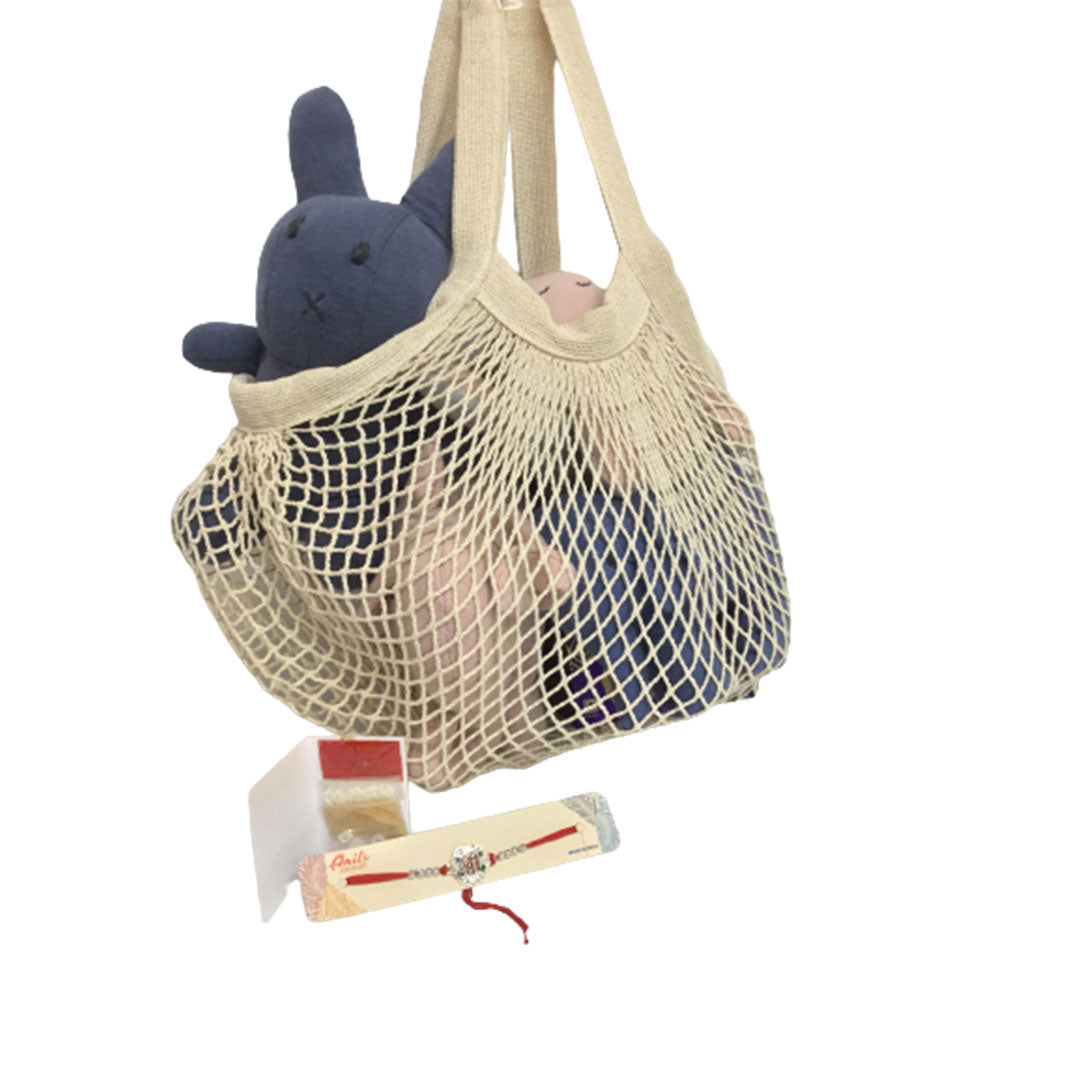 Gift Combo | Net bag | Elephant toy Pair | Reversible Octopus| Taddy | Chocolate