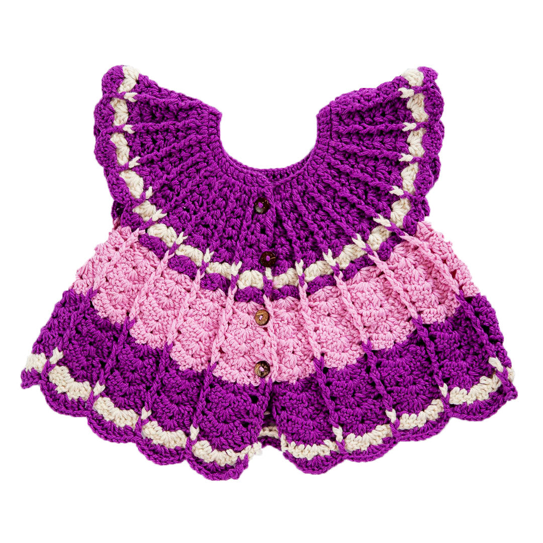 Frock Multi Color | For Baby Girl | 100% Organic Wool