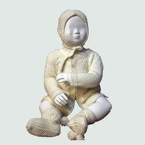 Creamy Cardigan-Set for Babies - Front View