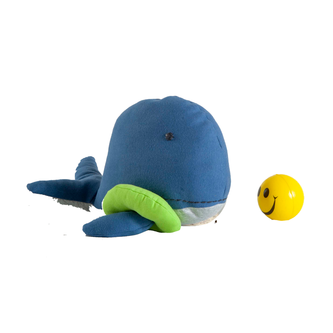 Whale Knitted Blue, Light Green & Grey Stuffed/Plush/Soft Toy | 100% Premium Cotton