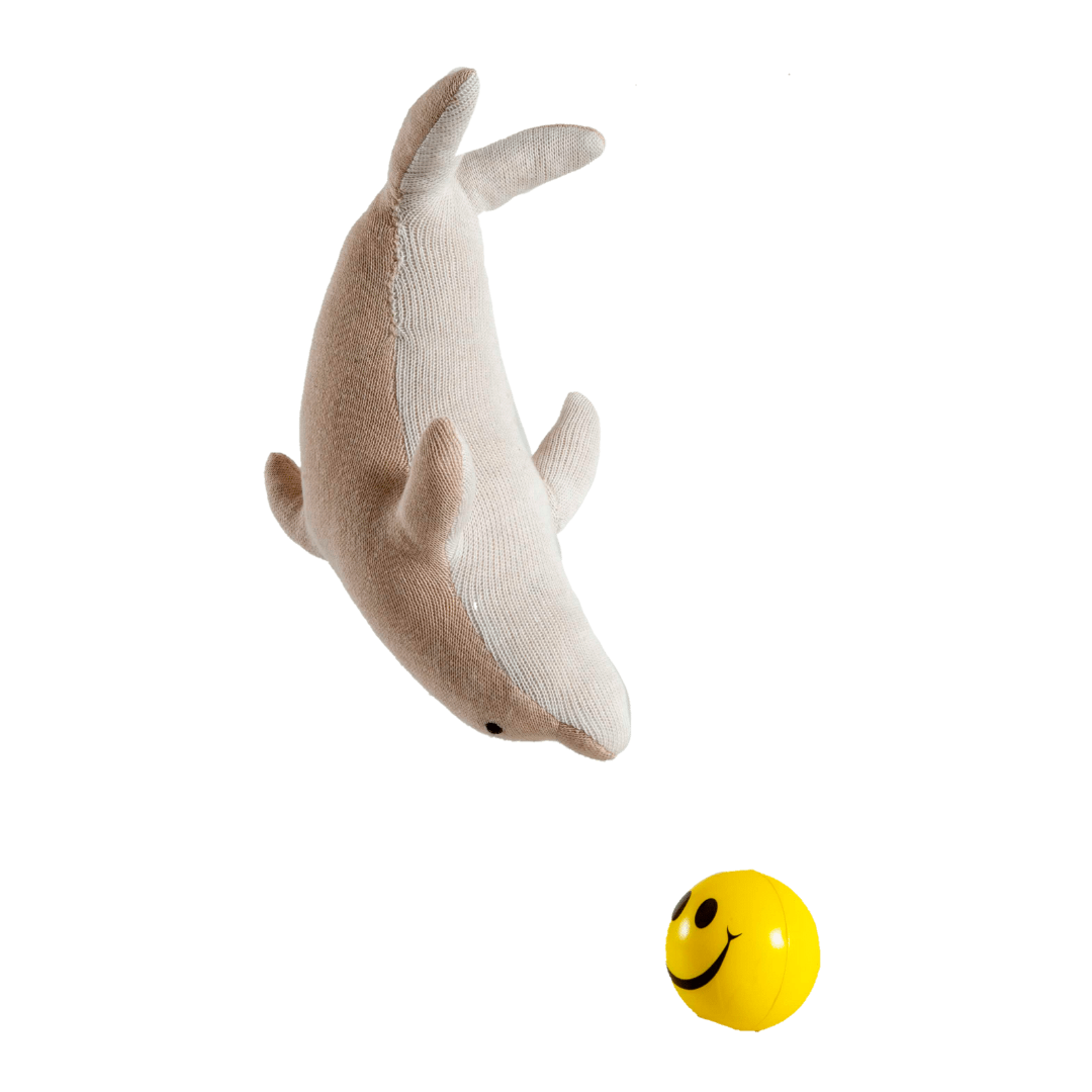 Dolphin Machine Knitted Stuffed Baby /Plush/Soft Toy | 100% Premium Cotton