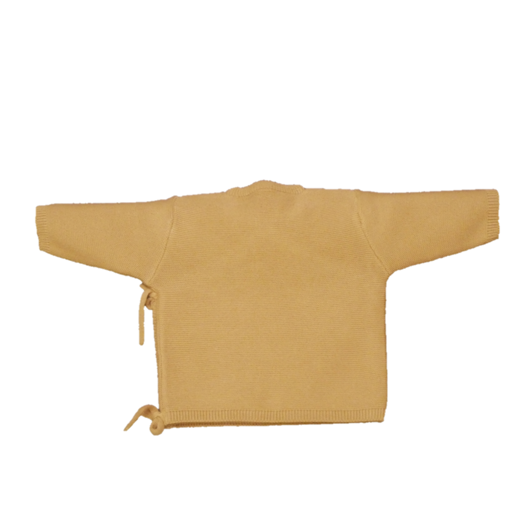Tan Wrap Jacket for Baby | 100% Organic Cotton