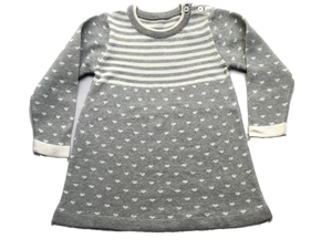 White Hearts Baby Frock I 100% Organic Cotton - Mojopanda Organic Store
