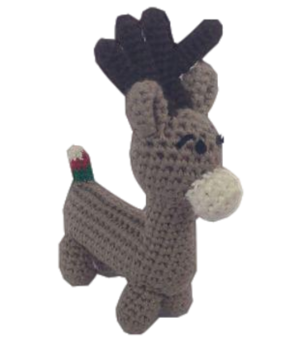Reindeer Crochet Stuffed/Plush/Soft Toy | 100% Organic | Health-Pro - Mojopanda Organic Store