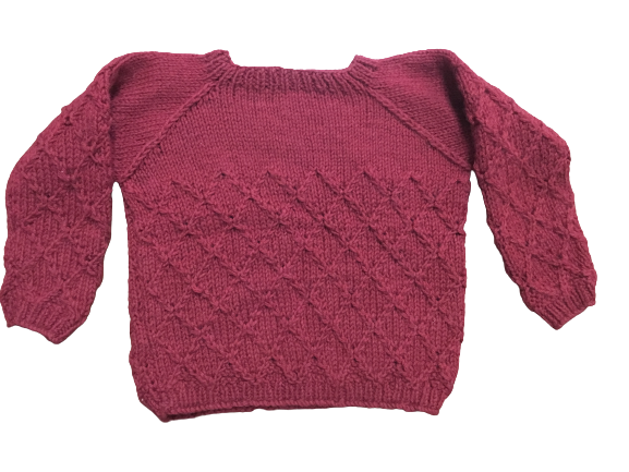 Organic Wool | Pullover Red Alert | Wild Blue / Red Alert |size-3 years