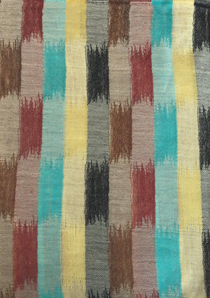 Multicolor Striped Stole | 100% Wool - Mojopanda Organic Store