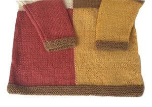 Hand and fabric magnified view