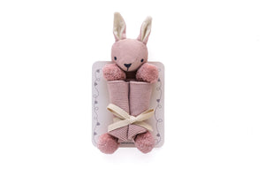 Rabbit-Pink Cuddle Cloth with pompom