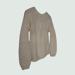 Sea Shell White Sweater for Baby - Front View