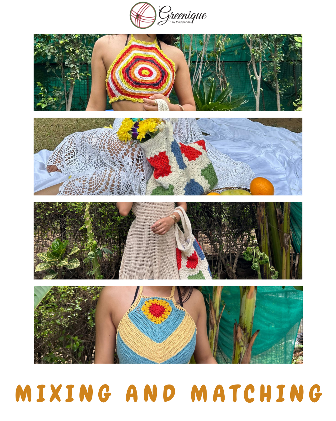 100% Woolen organic crochet tops fashion