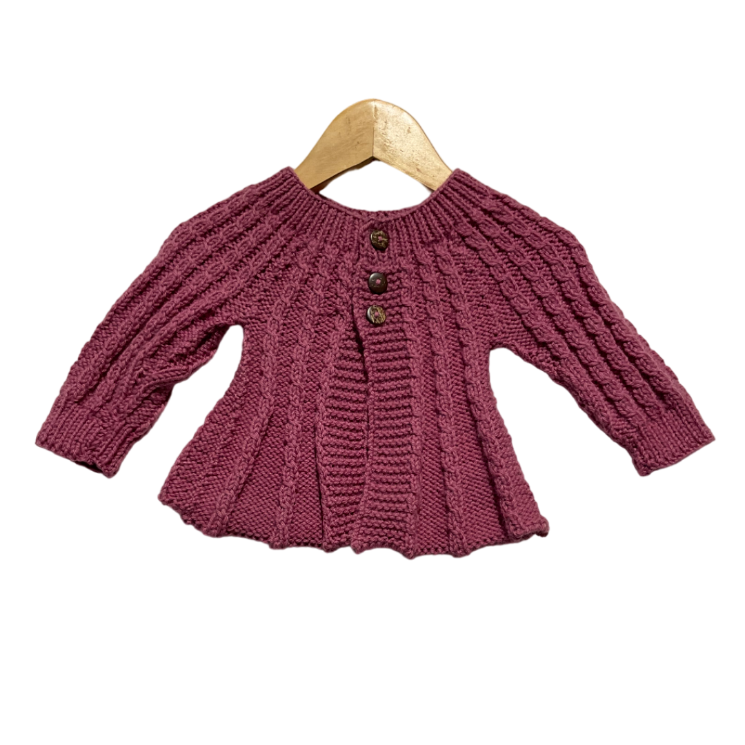 Cardigan | 100% Pure Wool | For Babies | Size - 1 Month