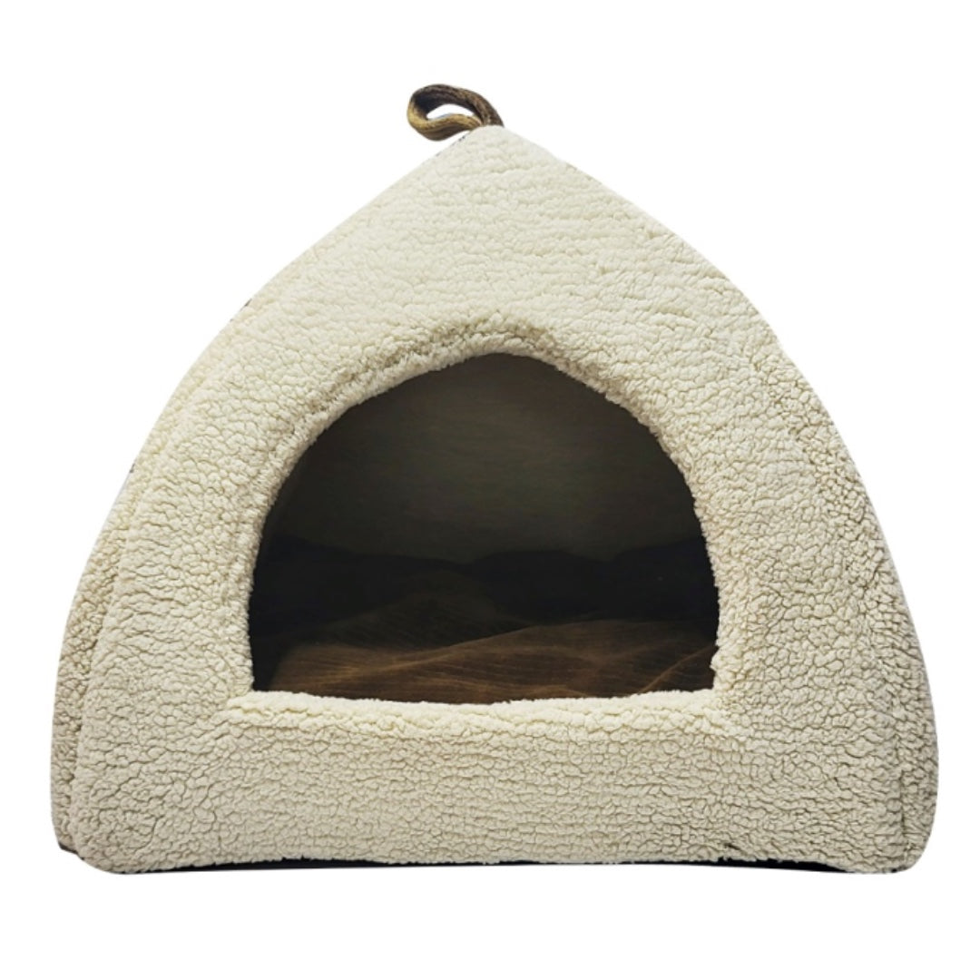 Dog Bedding | Hut Shape I Teddy Fleece  | Pet Bed