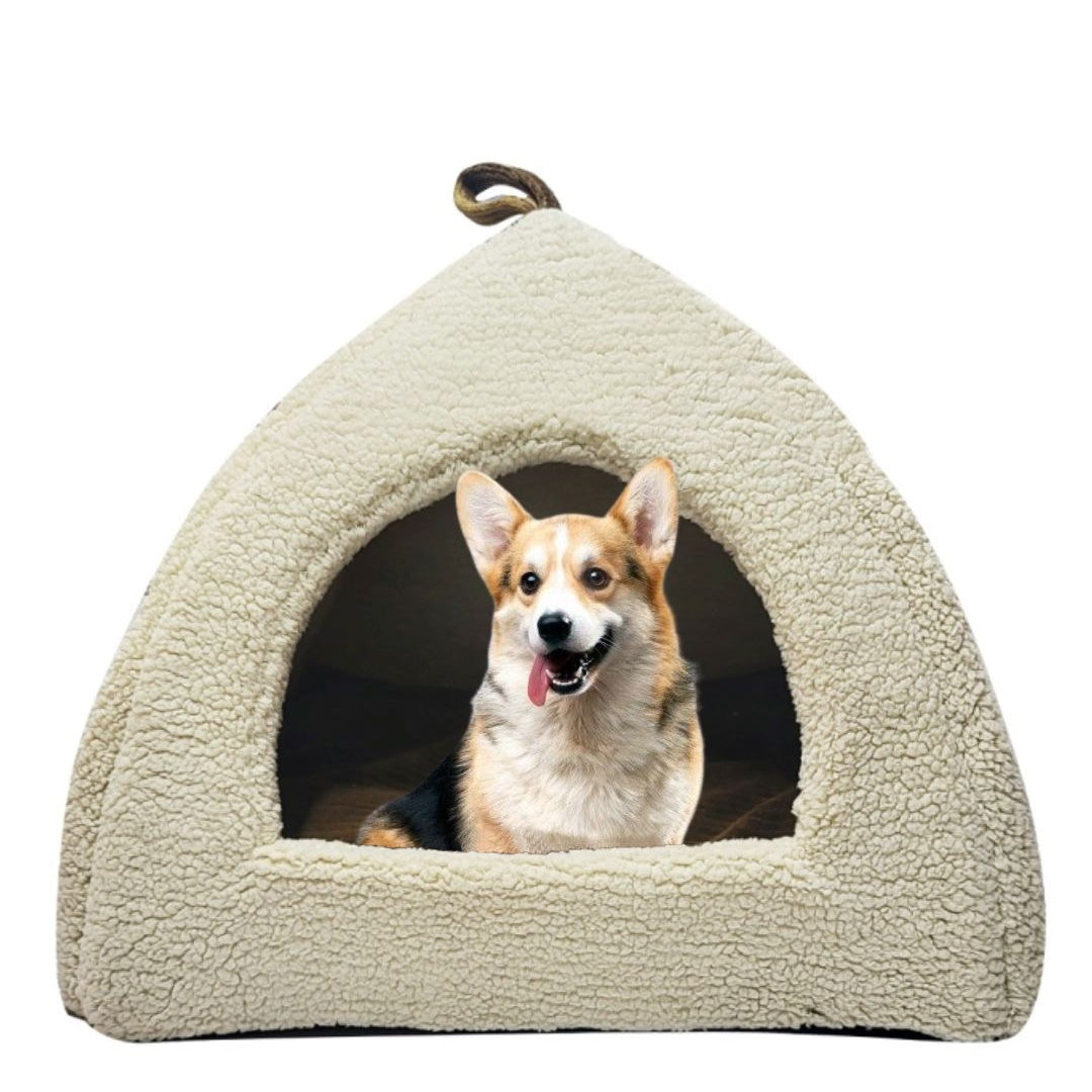 Dog Bedding | Hut Shape I Teddy Fleece  | Pet Bed