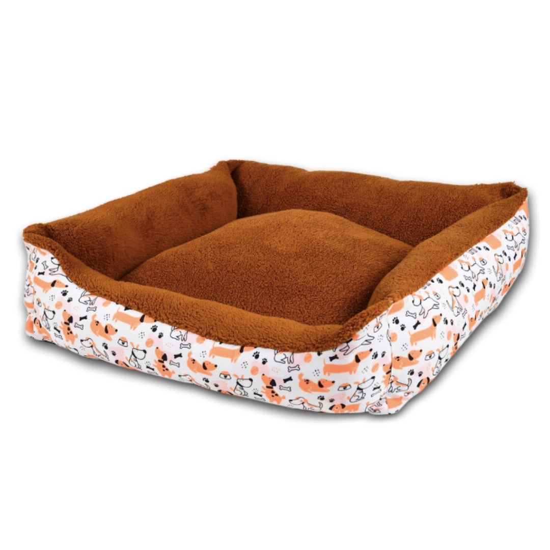 EcoSnuggle Luxe Pet Bed – Where Comfort Meets Conscious LivingDog Bed | With Super Soft Fur fabric inside | Pet Bedding