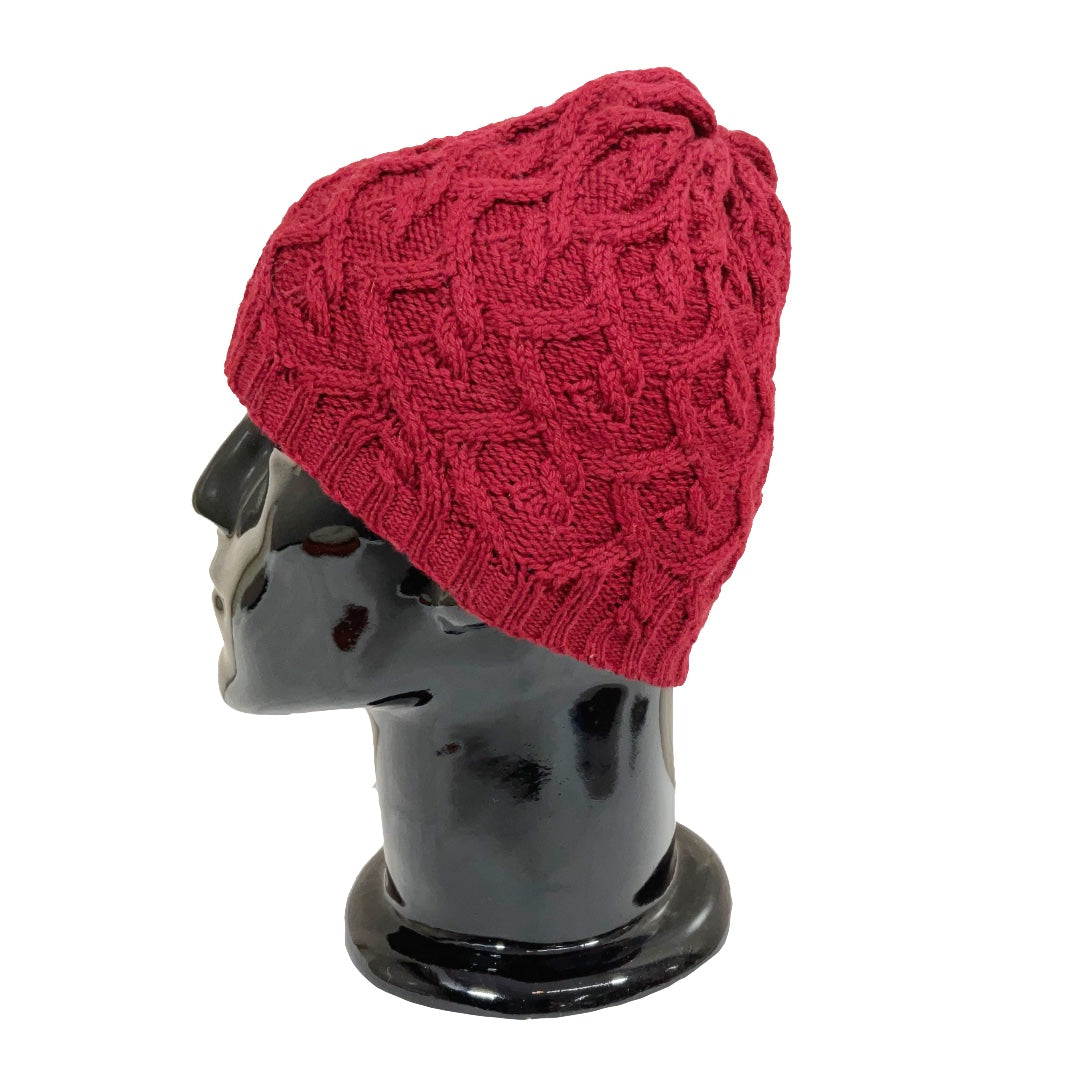 Wool Cap | Unisex | 100% Wool |Claret