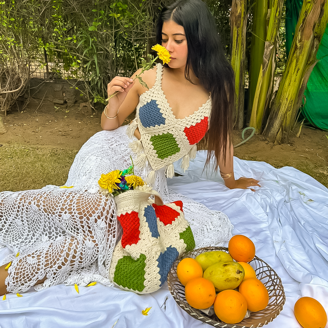 Skye Skirt – Eco-Friendly Handknitted Crochet Skirt for Women | Summer Ready