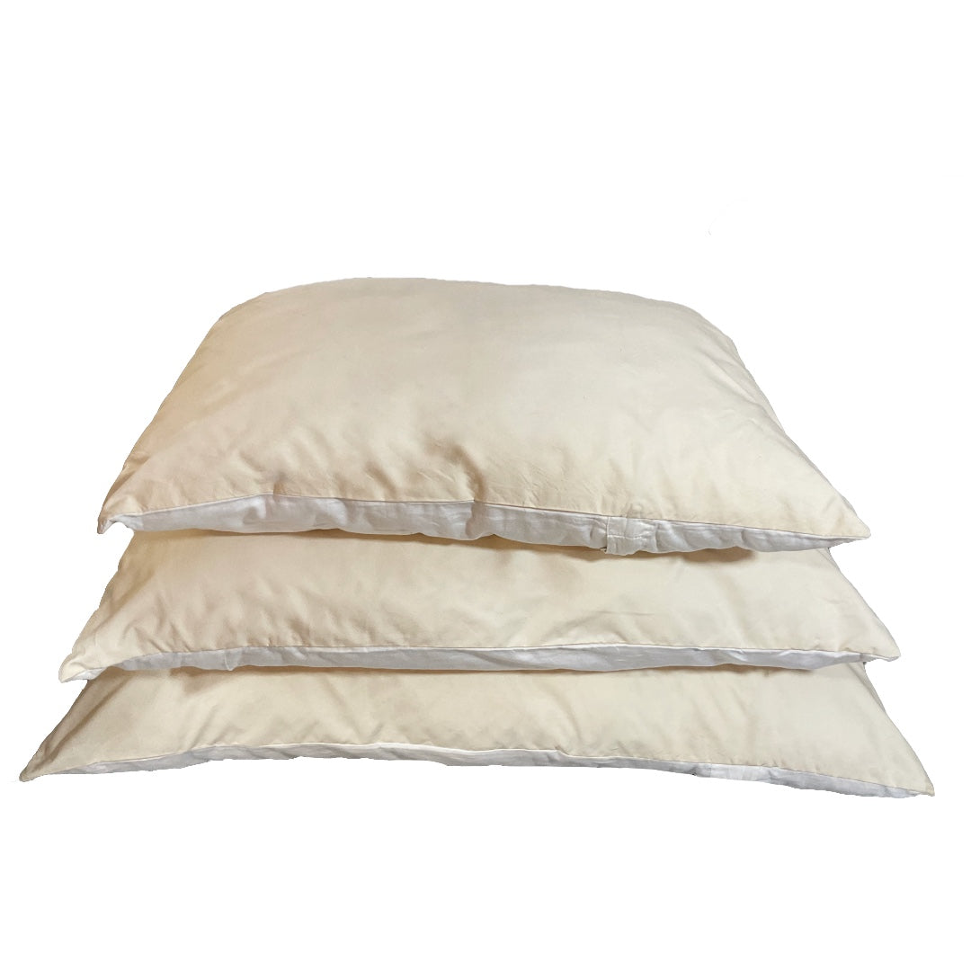 Eri Silk fabric  Pillow  with Wool Infill