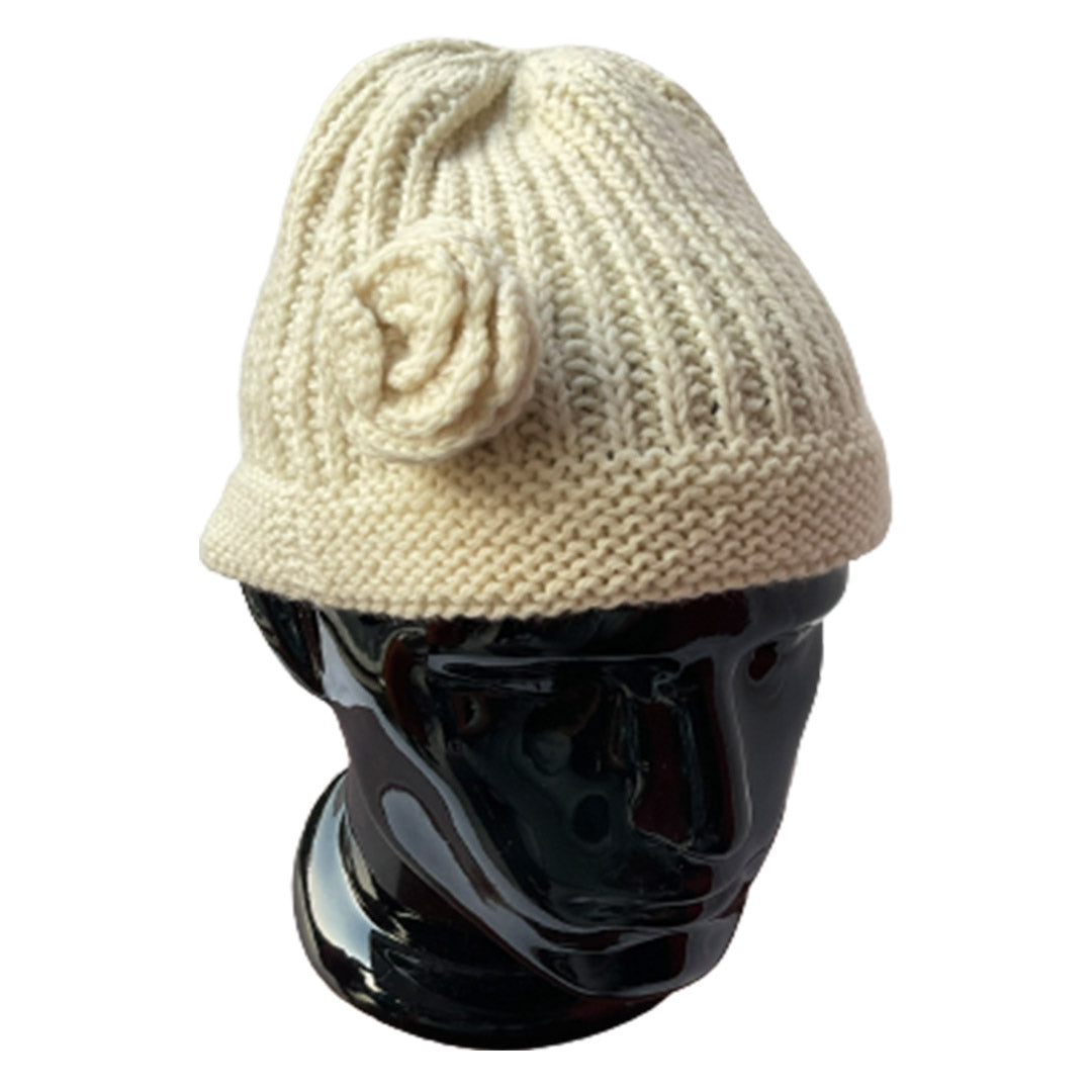 Women Cap | 100% Wool | Cream