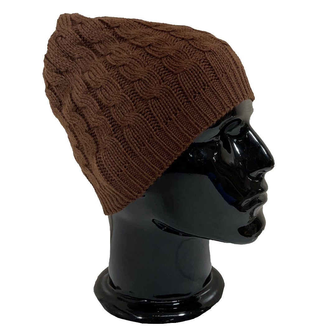 Wool Cap | Unisex | 100% Wool |Brown Town