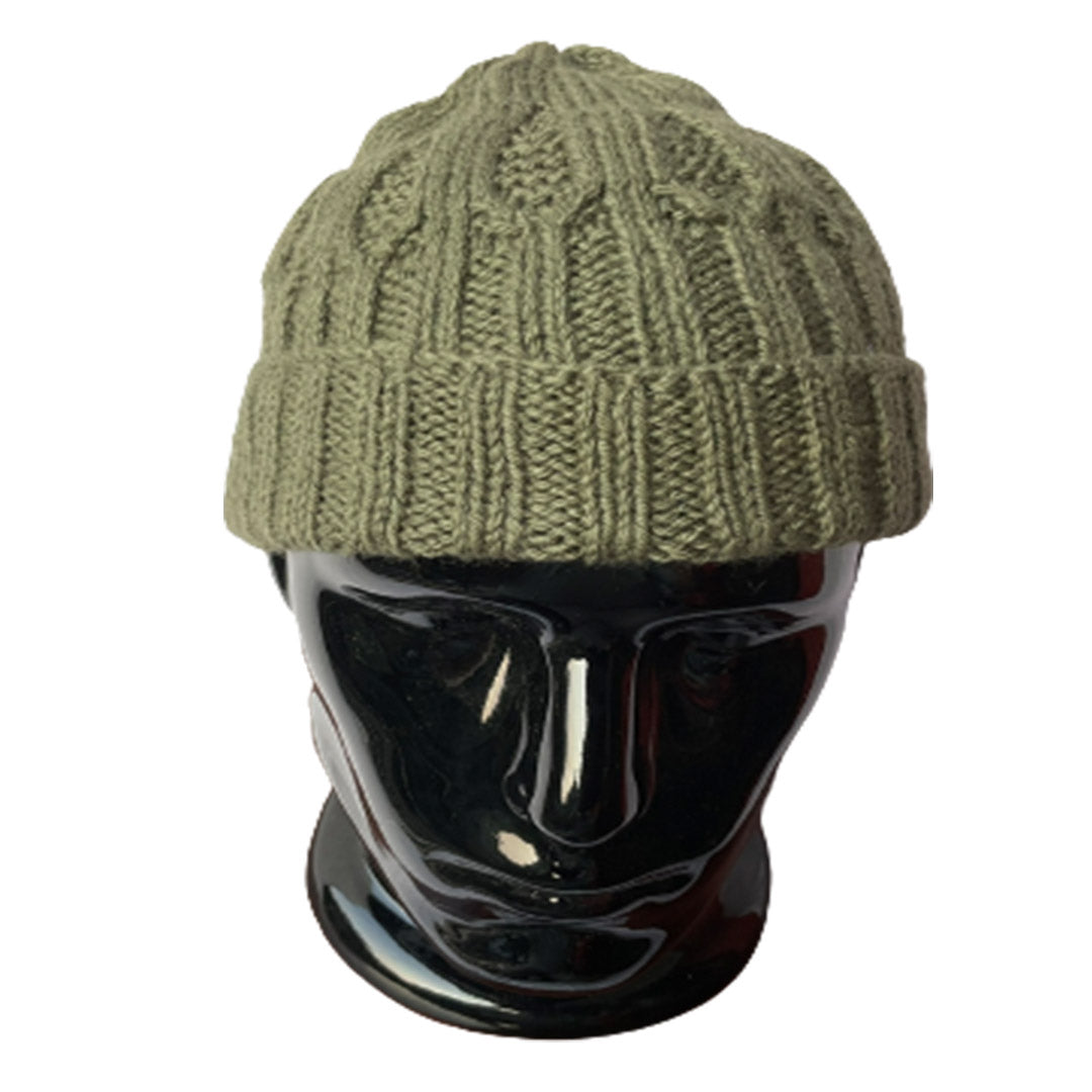 Wool Cap| Unisex  | 100% Wool | Olive Green