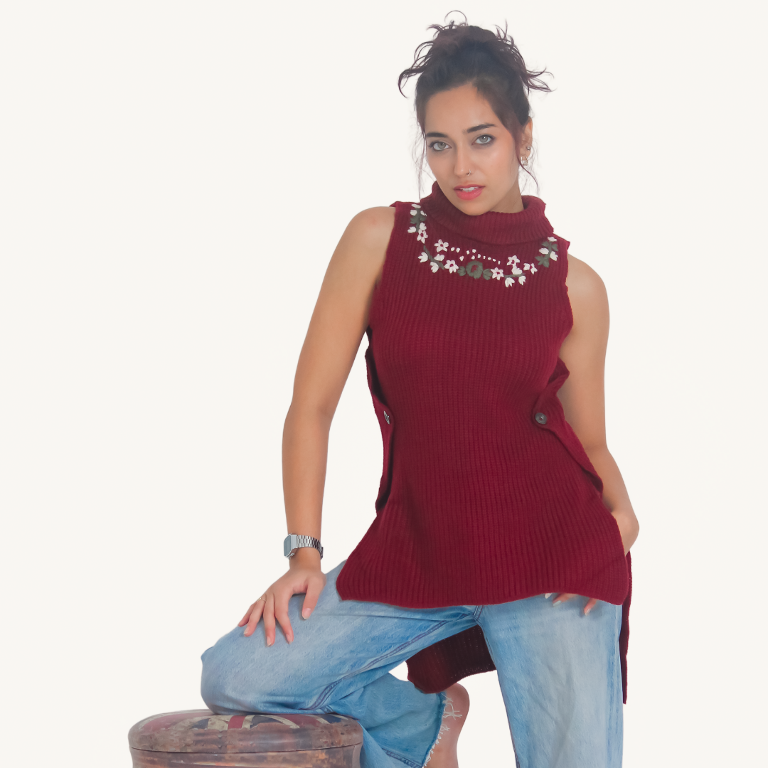 Kokoro Woolen Dress – Cozy, Heartfelt, Versatile Handknitted