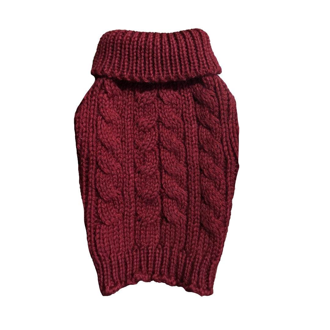 Mojopanda LuxeWool Dog Sweater Hand-Knitted, Eco-Chic Warmth for Your Pup